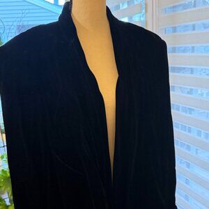 Alex Evenings vintage velour black cape with shoulder pads | Size XL
